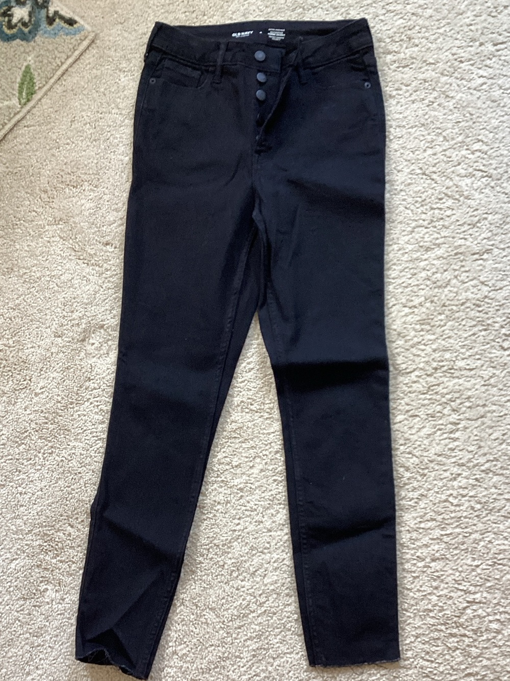 Old Navy Black Skinny High-Rise Button-Fly Jeans